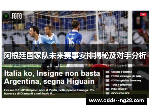 阿根廷国家队未来赛事安排揭秘及对手分析
